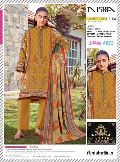 3 Piece - qalamkar  Lawn Suit